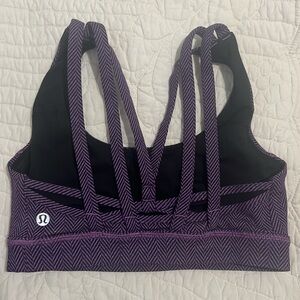 Purple Lululemon Energy Bra H3DC Sport Top Run Cross Size 4